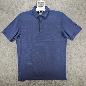 Callaway Men's Polo Shirt Blue Striped w Embroidered Logo Size‎ S Small